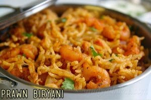 Prawn biryani, Pressure cooker Prawn biryani recipe