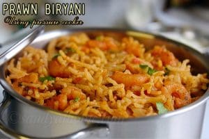 Prawn biryani