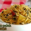 Aloo palak biryani