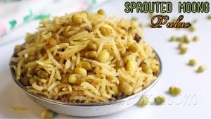 Sprouted moong pulao