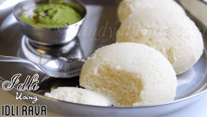 Idli with idli rava