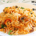 mushroom dum biryani