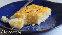 Basbousa, Eggless Basbousa, Arabic semolina cake