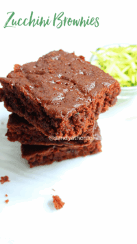 Zucchini brownies, How to make eggless zucchini  brownie recipe