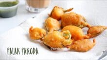 Palak pakora recipe, Spinach fritters, Palak Pakoda