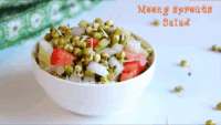 Sprouts salad recipe, Moong sprouts salad