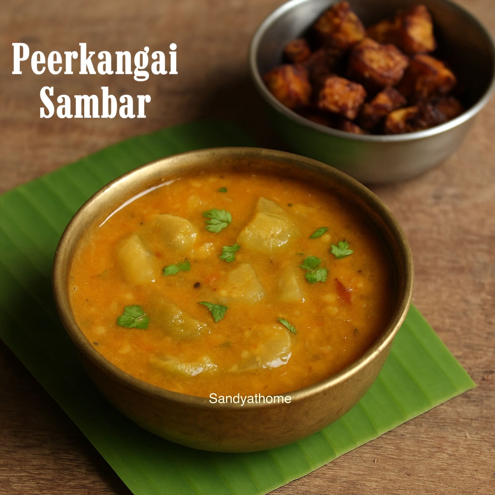 Peerkangai sambar recipe, How to make Ridge gourd sambar