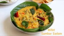 Millet sambar sadam, How to make millet sambar rice
