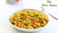 Oats upma recipe, Vegetable oats upma