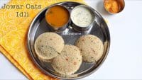 Jowar rava oats idli recipe, Instant oats idli