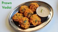 Prawn vadai recipe, Era vadai, Prawn fritters