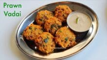 Prawn vadai recipe, Era vadai, Prawn fritters