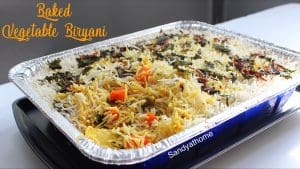 Baked vegetable dum biryani recipe, Baked biryani