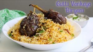 Gutti vankaya biryani, Brinjal biryani, Eggplant biryani