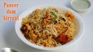 Paneer biryani, Paneer dum biryani