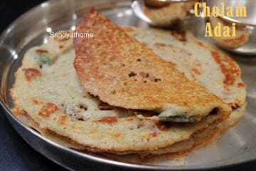 cholam adai, jowar adai, sorghum adai