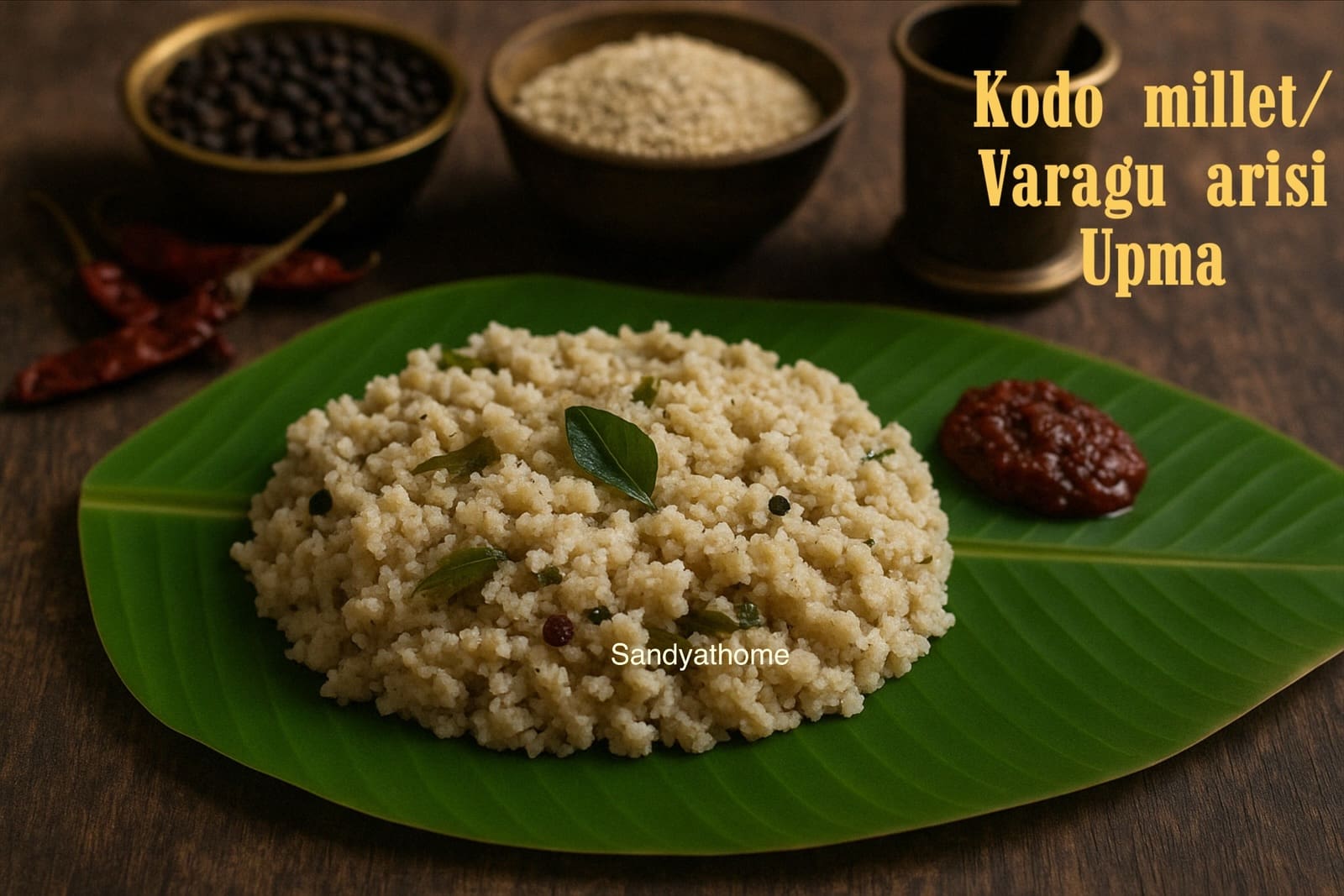 Kodo Millet Arisi Upma – Ancient Tamil Recipe with Rustic Flavors