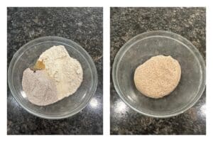 ragi wheat veg pizza-step 1