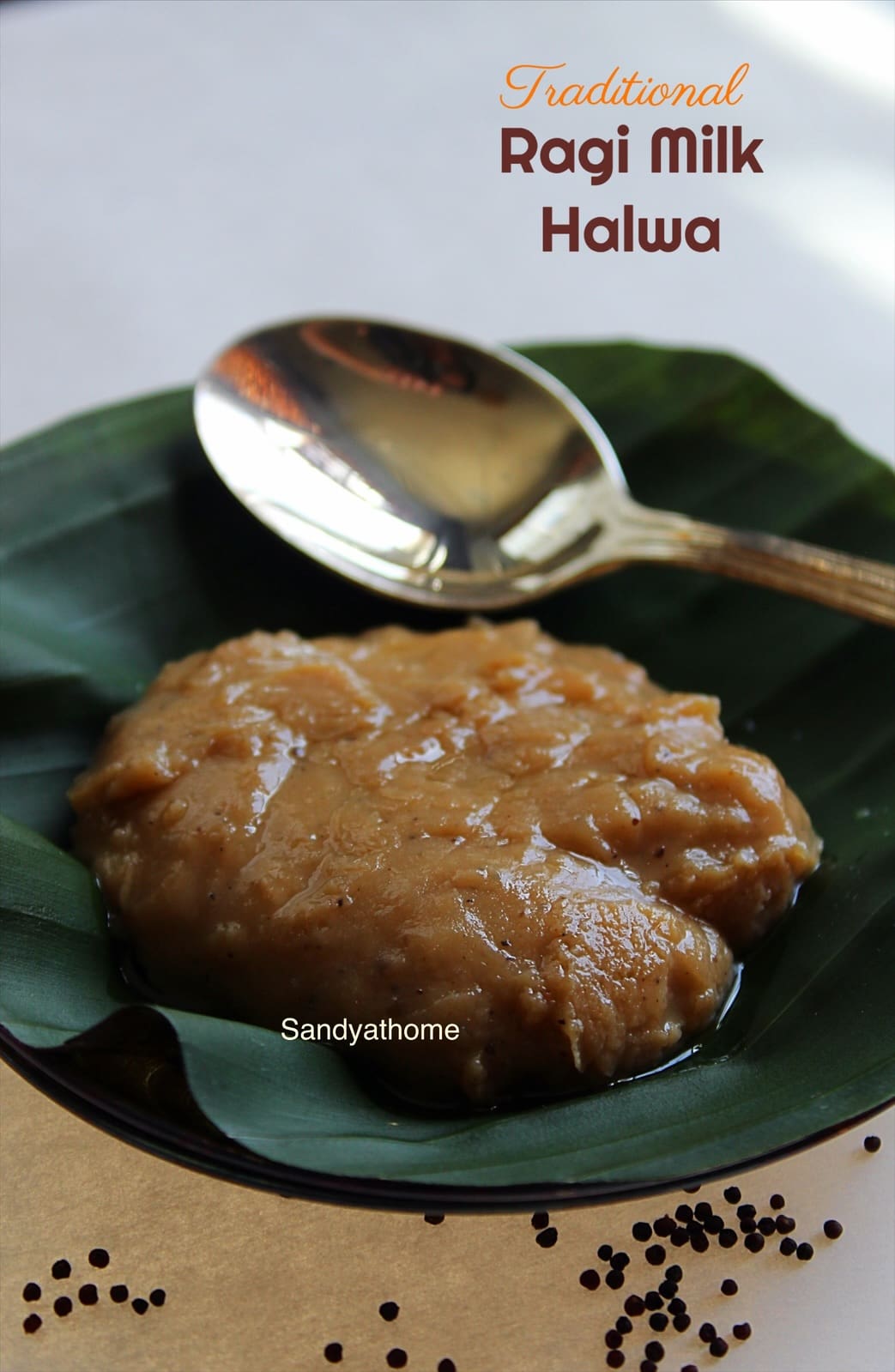 Bakrid special ragi halwa made from finger millet and milk, slow-cooked with ghee
