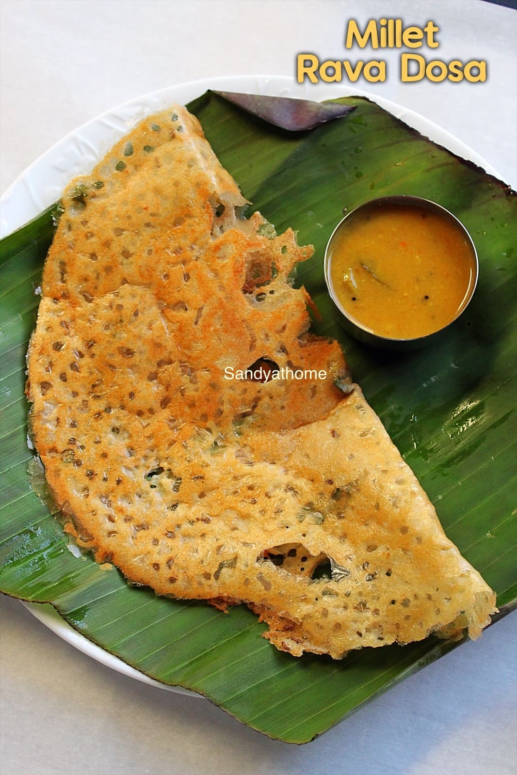 Healthy Indian dosa recipe made with little millet rava, ideal for diabetic-friendly meals