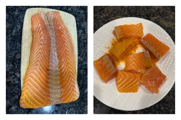 salmon meen kuzhambu