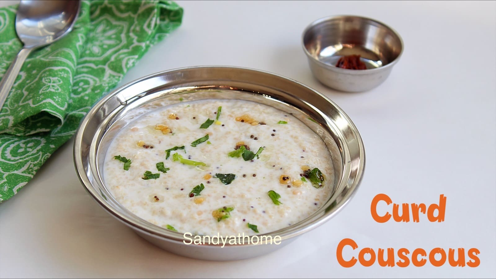 Curd Couscous, How to make Thayir Couscous, Bagala Bath