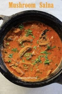 Mushroom Salna, Veg Salna, How to make Mushroom Salna