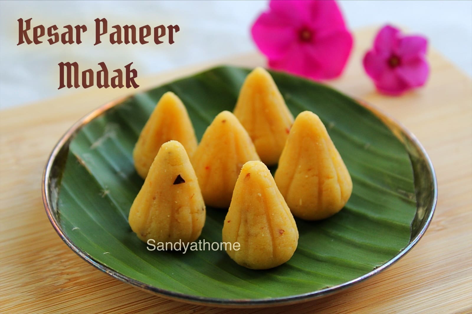 Instant saffron paneer malai modak festive recipe with milk powder and ghee