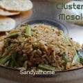 South Indian style kothavarangai sadam or cluster beans rice cooked with freshly ground goda masala for rich aroma and taste.
