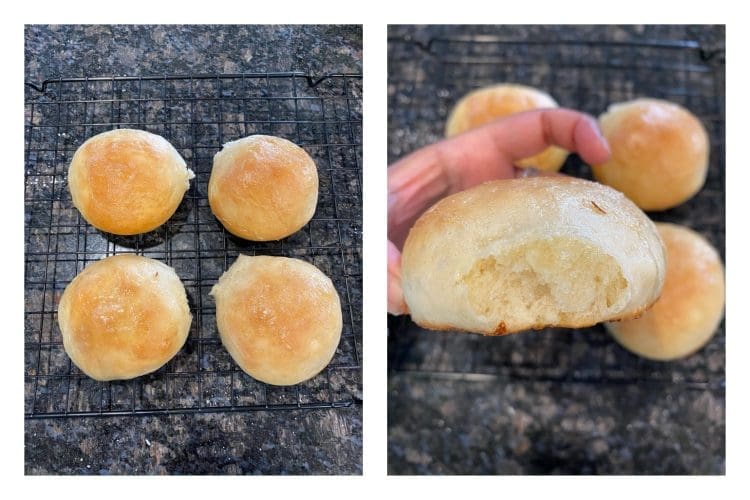 Indian bakery style cream buns