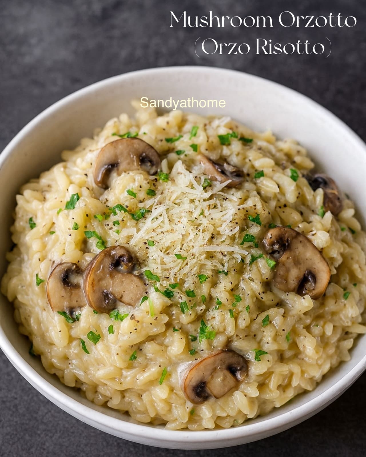 Mushroom Orzotto, How to make Orzo Risotto