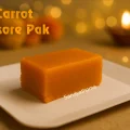 Soft and rich carrot mysore pak made with ghee and besan for Deepavali celebrations