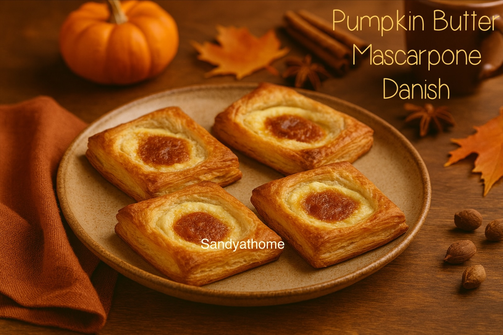 Pumpkin Butter Mascarpone Danish, How to make Pumpkin Butter Danish