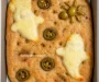 Halloween Focaccia Bread with Melty Cheese Ghosts, How to make 50- 50 Focaccia